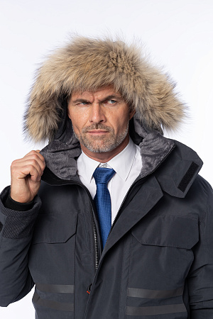 Зимняя пуховая куртка-парка Brodeks KW233 Премиум, темно-серый