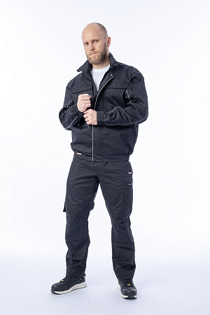 Летний костюм мужской Brodeks KS 201 + KS 301, черный Летний костюм мужской Brodeks KS 201 + KS 301, черный