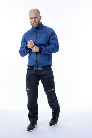 Толстовка флисовая Brodeks KS 241 cation, синяя Толстовка флисовая Brodeks KS 241 cation, синяя