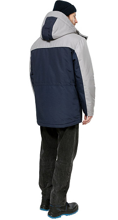 Зимняя куртка мужская Авангард Челленджер, синяя с серым Зимняя куртка мужская Авангард Челленджер, синяя с серым