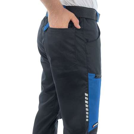 Летние брюки мужские Brodeks KS 334, синие c черным