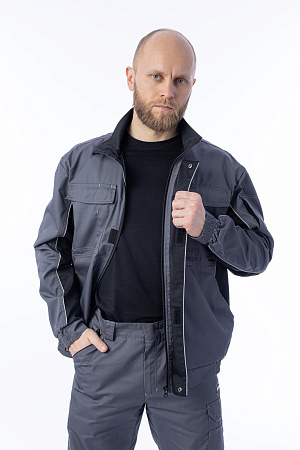 Летняя куртка мужская Brodeks KS 201, серая Летняя куртка мужская Brodeks KS 201, серая