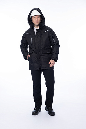 Зимняя куртка-парка мужская Brodeks KW215, черный
