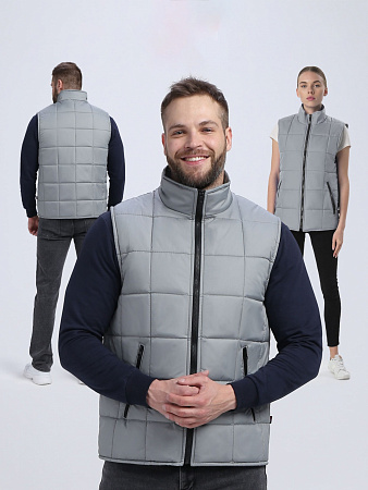 Зимний жилет универсальный Факел-Офис, из ткани Дюспо, серый