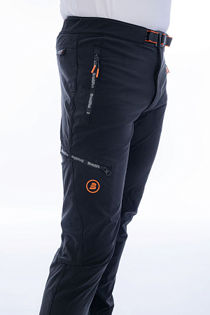 Летние брюки мужские Brodeks URBAN KS 316 Slim-fit stretch, черные