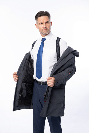 Зимняя пуховая куртка-парка Brodeks KW233 Премиум, темно-серый