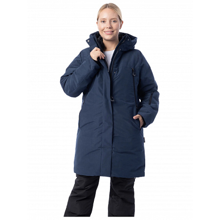 Зимняя куртка-парка женская Brodeks KW 258 темно-синяя Зимняя куртка-парка женская Brodeks KW 258 темно-синяя
