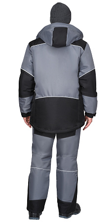 Зимний костюм мужской Сириус-Арктика с брюками, серый с черным Зимний костюм мужской Сириус-Арктика с брюками, серый с черным