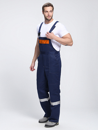 Летний костюм мужской Факел-Легион-2 с полукомбинезоном, темно-синий с оранжевым Летний костюм мужской Факел-Легион-2 с полукомбинезоном, темно-синий с оранжевым