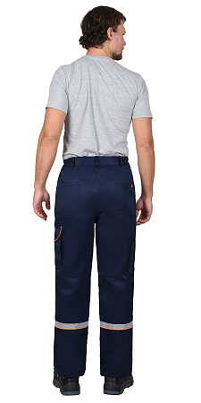 Летний костюм мужской Сириус-Практик, с брюками, темно-синий с черным