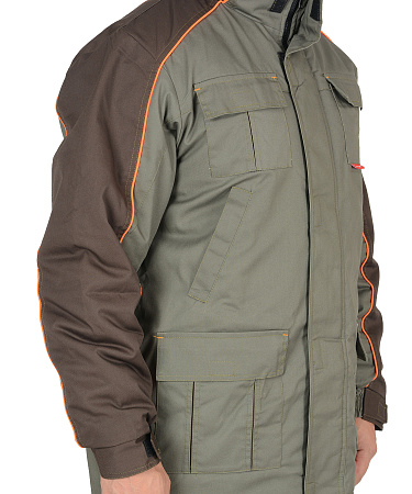 Зимний костюм мужской Сириус-Кобальт с брюками, оливковый с т-коричневым Зимний костюм мужской Сириус-Кобальт с брюками, оливковый с т-коричневым