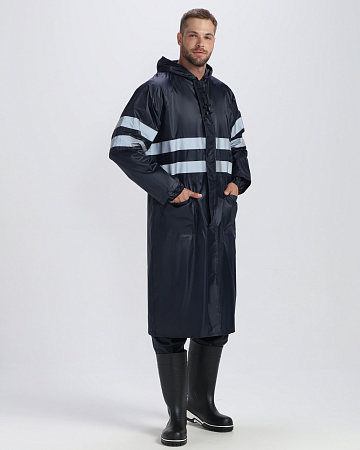 Плащ влагозащитный ПВХ Специалист ProfLine СОП, темно-синий Плащ влагозащитный ПВХ Специалист ProfLine СОП, темно-синий