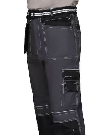 Летние брюки мужские Сириус-Престиж, из ткани Rodos, темно-серые с черным Летние брюки мужские Сириус-Престиж, из ткани Rodos, темно-серые с черным