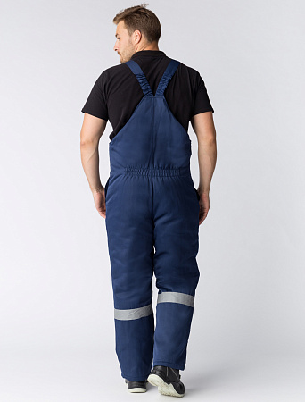 Зимний полукомбинезон мужской Факел-Экспертный-Люкс, из смесовой ткани, темно-синий