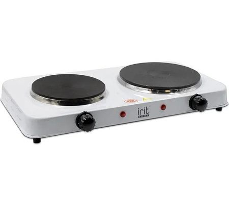 ЭЛЕКТРОПЛИТКА IRIT IR-8220, 220В, 2кW, дисковый ТЭН, 2-х комфорочная