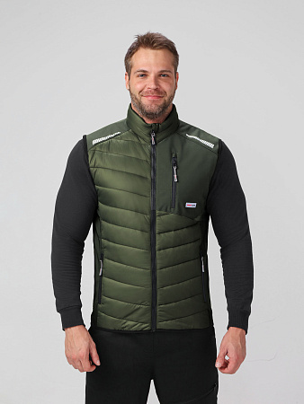 Зимний жилет мужской Лидер-ProfLine, из ткани Софтшэлл, хаки 