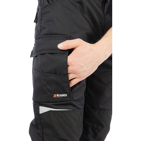 Летние брюки мужские Brodeks KS 302, черные