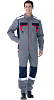 Летний костюм мужской Авангард-Барит с брюками, серый с синим и красным