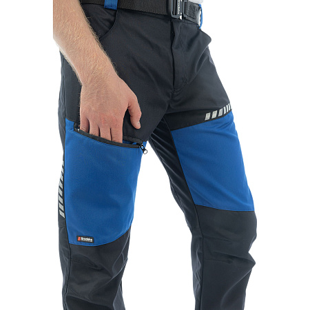 Летние брюки мужские Brodeks KS 334, синие c черным