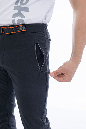 Летние брюки мужские Brodeks URBAN KS 316 Slim-fit stretch, черные