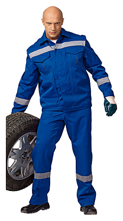 Летний костюм мужской Восток-Сервис-Балтика-1 с полукомбинезоном, васильковый