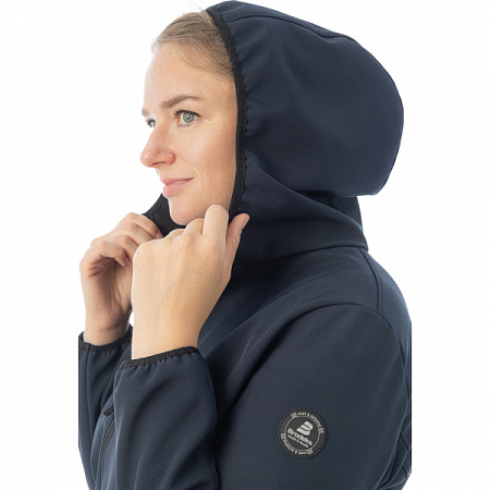 Летняя куртка женская Brodeks KS 248 синяя, из ткани Совтшел 