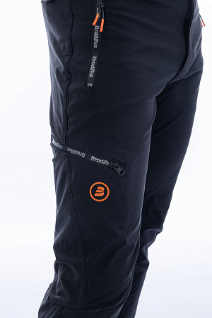 Летние брюки мужские Brodeks URBAN KS 316 Slim-fit stretch, черные