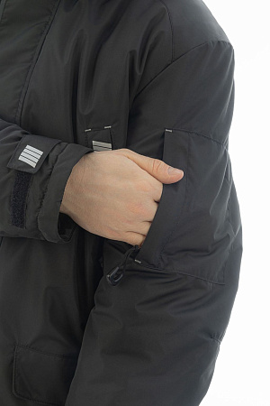 Зимняя куртка-парка мужская Brodeks KW204, черная Зимняя куртка-парка мужская Brodeks KW204, черная
