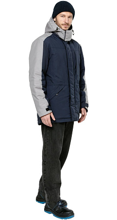 Зимняя куртка мужская Авангард Челленджер, синяя с серым Зимняя куртка мужская Авангард Челленджер, синяя с серым