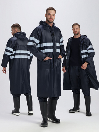 Плащ влагозащитный ПВХ Специалист ProfLine СОП, темно-синий Плащ влагозащитный ПВХ Специалист ProfLine СОП, темно-синий