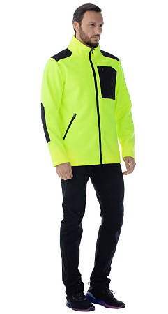 Флисовая куртка мужская Авангард-Люменар, флуоресцентно-желтая