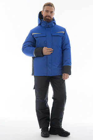 Зимний костюм мужской Brodeks KW603, синий с черным Зимний костюм мужской Brodeks KW603, синий с черным