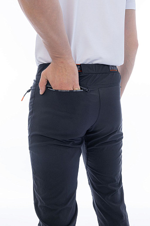 Летние брюки мужские Brodeks URBAN KS 316 Slim-fit stretch, черные
