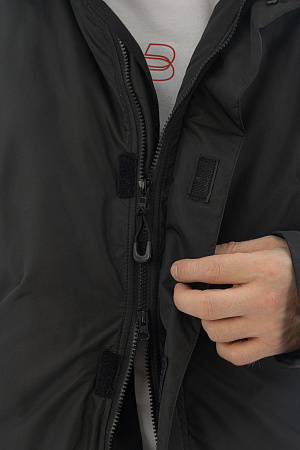 Зимняя куртка-парка мужская Brodeks KW204, черная Зимняя куртка-парка мужская Brodeks KW204, черная