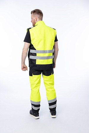 Летняя сигнальная куртка мужская Brodeks KS 225, желтый с черным