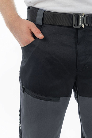 Летние брюки мужские Brodeks KS 334, серые c черным