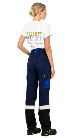 Летние брюки женские Аванард-Виват, синие с черным и васильковым