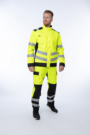 Летний костюм мужской Brodeks KS225 + KS313, сигнальный - 3 кл., желтый с черным Летний костюм мужской Brodeks KS225 + KS313, сигнальный - 3 кл., желтый с черным