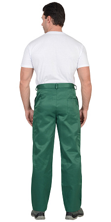 Летние брюки мужские Сириус-Профессионал, из смесовой ткани, зеленые Летние брюки мужские Сириус-Профессионал, из смесовой ткани, зеленые