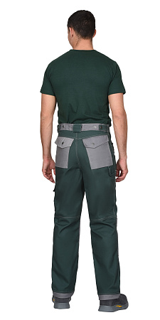 Летние мужские брюки Сириус-Вест-Ворк, зеленые со средне-серым