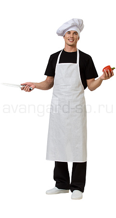 Фартук бязевый с грудкой, белый