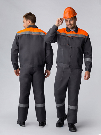 Летний костюм мужской Факел-Лигор-2 СОП, с полукомбинезоном, темно-синий с серым Летний костюм мужской Факел-Лигор-2 СОП, с полукомбинезоном, темно-синий с серым