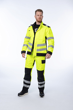 Летний костюм мужской Brodeks KS225 + KS313, сигнальный - 3 кл., желтый с черным Летний костюм мужской Brodeks KS225 + KS313, сигнальный - 3 кл., желтый с черным
