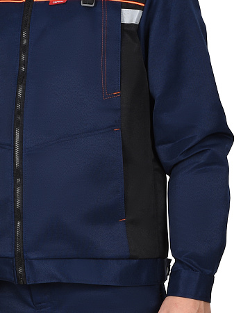 Летний костюм мужской Сириус-Практик, с брюками, темно-синий с черным