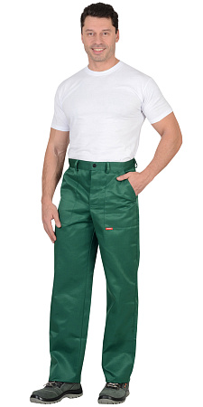 Летние брюки мужские Сириус-Профессионал, из смесовой ткани, зеленые Летние брюки мужские Сириус-Профессионал, из смесовой ткани, зеленые