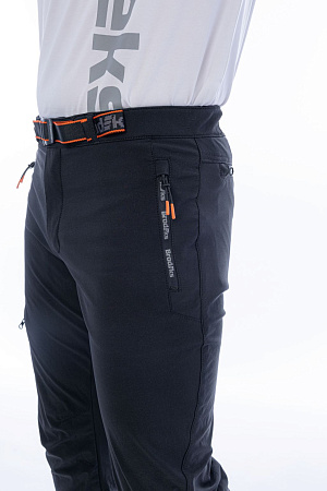 Летние брюки мужские Brodeks URBAN KS 316 Slim-fit stretch, черные