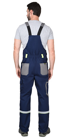 Летний полукомбинезон мужской Сириус Стан, синий со средне-серой и лимонной отделкой Летний полукомбинезон мужской Сириус Стан, синий со средне-серой и лимонной отделкой
