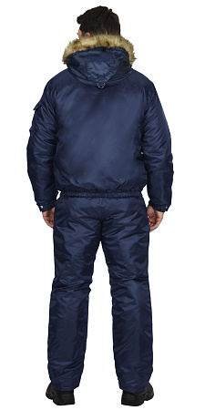 Зимняя куртка мужская Сириус Аляска, темно-синяя, укороченная Зимняя куртка мужская Сириус Аляска, темно-синяя, укороченная