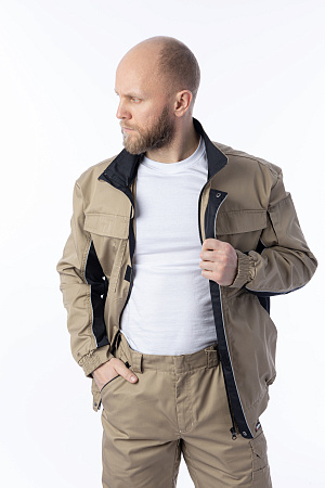 Летняя куртка мужская Brodeks KS 201, бежевая Летняя куртка мужская Brodeks KS 201, бежевая