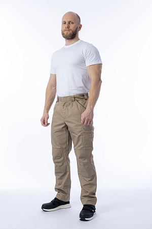 Летние брюки мужские Brodeks KS 301, бежевые Летние брюки мужские Brodeks KS 301, бежевые